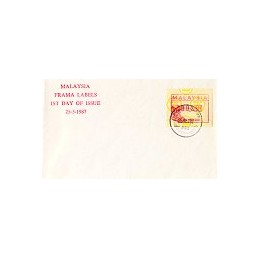 MALAYSIA (1987). Emblema postal. Sobre primer día