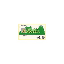 ANDORRA. Montañas verdes- 5. 0280. ATM nuevo (0,01)