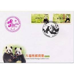 TAIWÁN (2010). Osos panda - negro. Sobre primer día (100)