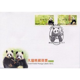 TAIWÁN (2010). Osos panda - negro. Sobre primer día (120)