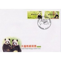 TAIWÁN (2010). Osos panda - negro. Sobre primer día ( 94)