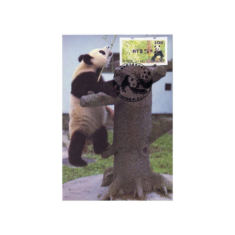 TAIWÁN (2010). Osos panda - violeta. Tarjeta máxima (108) *
