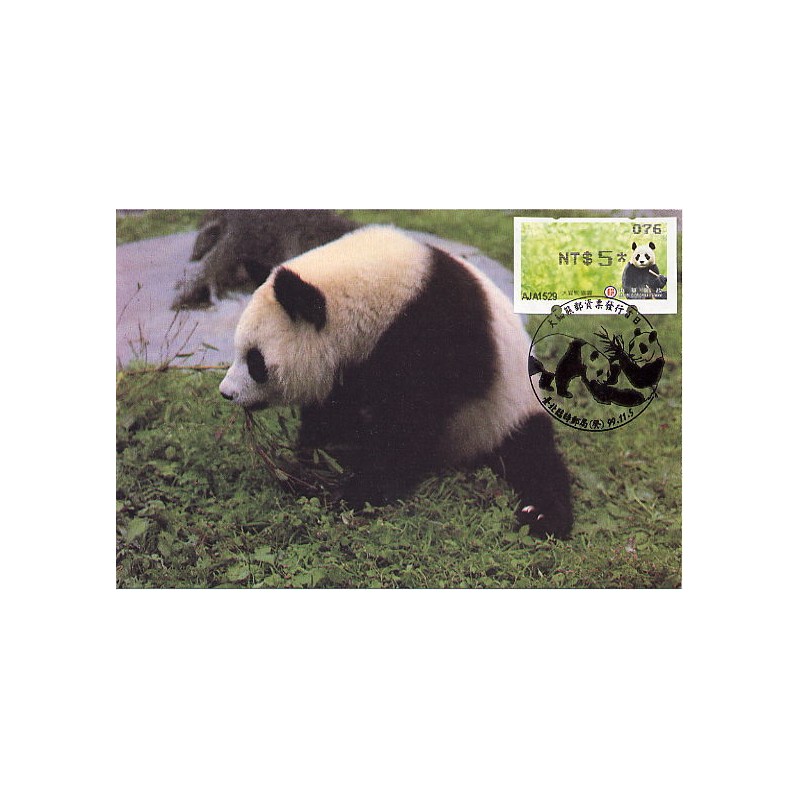 TAIWÁN (2010). Osos panda - negro. Tarjeta máxima (076) *