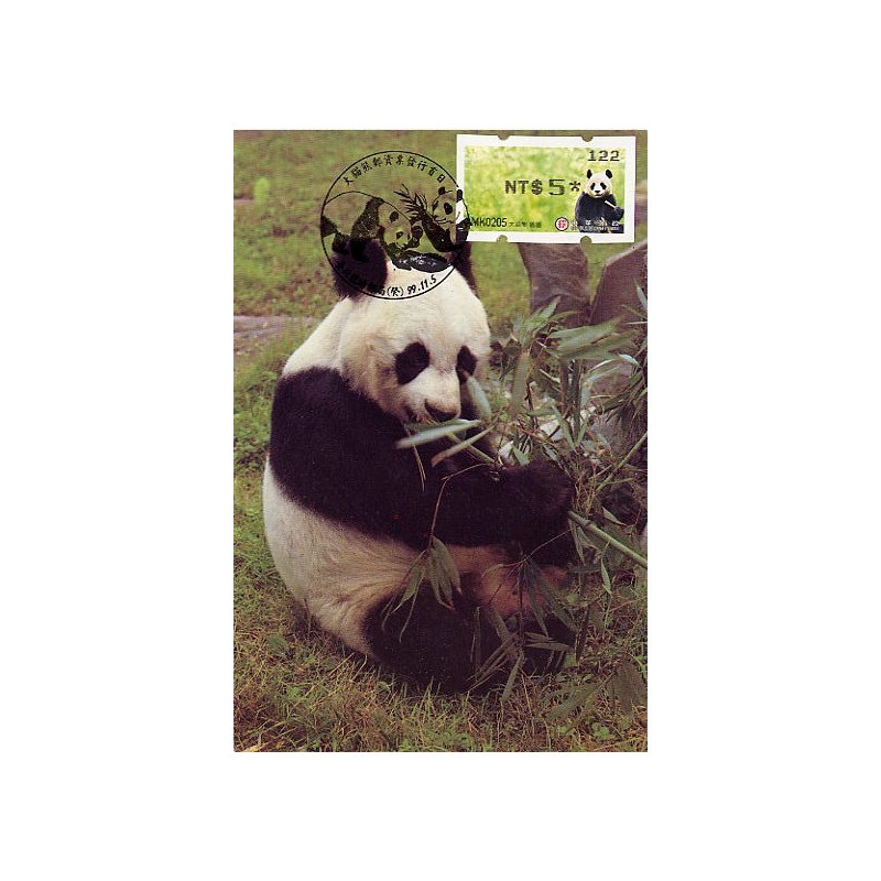 TAIWÁN (2010). Osos panda - negro. Tarjeta máxima (122) *