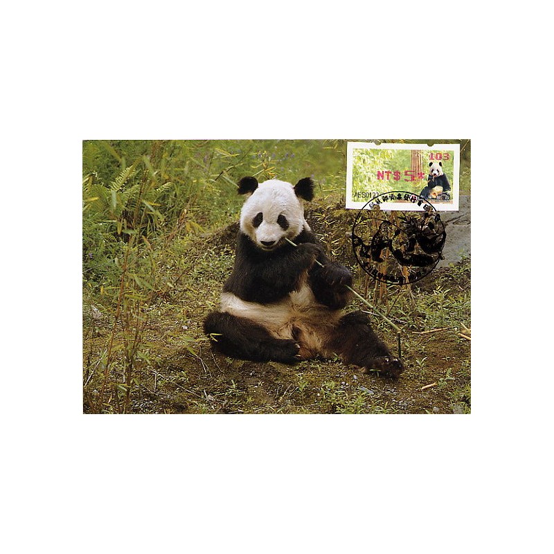 TAIWÁN (2010). Osos panda - rojo. Tarjeta máxima (103) *