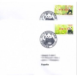 TAIWÁN (2010). Osos panda - rojo. Sobres P.D. España (113)
