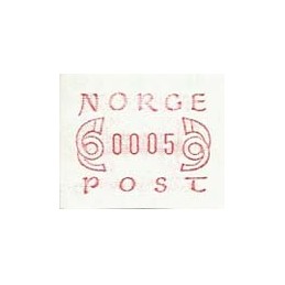 NORUEGA (1980). Emisión básica (2) - rojo. ATM nuevo (0005)