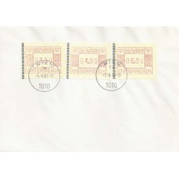 AUSTRIA (1983). Emblema postal. Sobre primer día (serie)