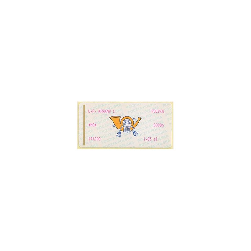 POLONIA (2000). Emblema (2) - rosa. KRAKOW 1. ATM nuevo (1.85)