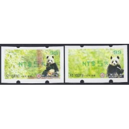 TAIWÁN (2010). Osos panda - verde. ATMs nuevos ( 99)