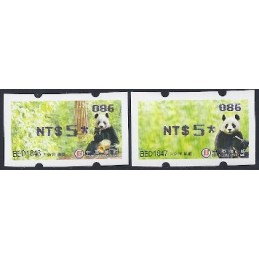 TAIWÁN (2010). Osos panda - violeta. ATMs nuevos (086)