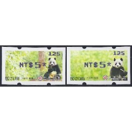 TAIWÁN (2010). Osos panda - violeta. ATMs nuevos (125)