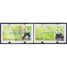 TAIWÁN (2010). Osos panda - verde. ATMs nuevos (081)