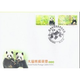 TAIWÁN (2010). Osos panda - verde. Sobre P.D. (081)