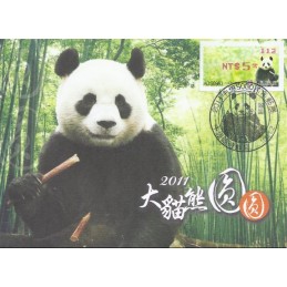 TAIWÁN (2010). Osos panda - rojo. Tarjeta máxima (113) SOGO
