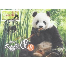 TAIWÁN (2010). Osos panda - rojo. Tarjeta máxima (083) SOGO