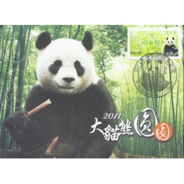 TAIWÁN (2010). Osos panda - verde. Tarjeta máxima (114) SOGO