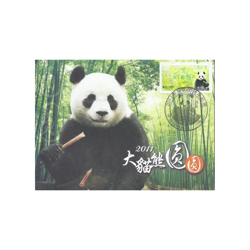 TAIWÁN (2010). Osos panda - verde. Tarjeta máxima (112) SOGO