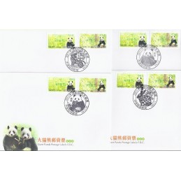 TAIWÁN (2010). Osos panda - verde. Sobres (SOGO)