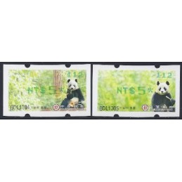 TAIWÁN (2010). Osos panda - verde. ATMs nuevos (112) SOGO