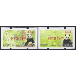 TAIWÁN (2010). Osos panda - rojo. ATMs nuevos (114) SOGO