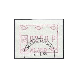 ALAND (1989). Emblema postal (3). ATM, primer día
