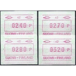 FINLANDIA (1994). Emisión básica (6) - 42. Serie 4 val. (1995)