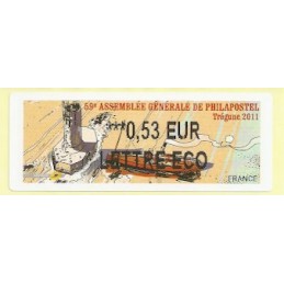 FRANCIA (2011). 59 Philapostel - Tregunc. ATM nuevo (0,53 ECO)