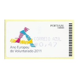 PORTUGAL (2011). Voluntariado - AMIEL AZUL. ATM nuevo (C. Azul)