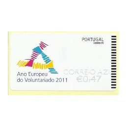 PORTUGAL (2011). Voluntariado - EPOST AZUL. ATM nuevo (C. Azul)