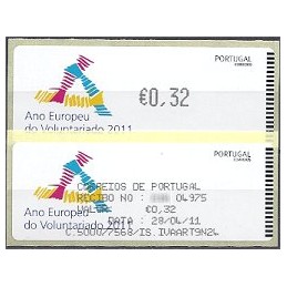 PORTUGAL (2011). Voluntariado - Crouzet negro. ATM + rec.