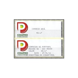 PORTUGAL (2010). Compro. Crouzet NEGRO. CA. ATM nuevo + rec.