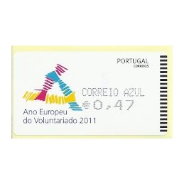 PORTUGAL (2011). Voluntariado - AMIEL negro. ATM nuevo (C. Azul)