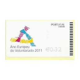 PORTUGAL (2011). Voluntariado - EPOST negro. ATM nuevo
