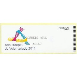 PORTUGAL (2011). Voluntariado - Crouzet negro. ATM nuevo (C. Azu