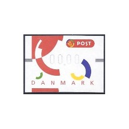 DINAMARCA (1995). Emblema postal (2). Etiqueta valor 0