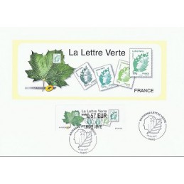 FRANCIA (2011). Lettre Verte - LISA 2. Hoja P.D. (0,57 L VERTE)