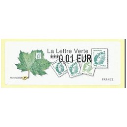 FRANCIA (2011). Lettre Verte - LISA 2. ATM nuevo (0,01)