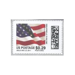 EEUU (2011). Mail&go - bandera. Sello nuevo (0.29 POSTCARD)