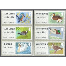 R. UNIDO (2011). Pájaros (3) - 242007 1. Serie 6 val.