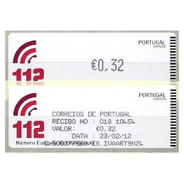 PORTUGAL (2011).  112 - CROUZET negro. ATM nuevo + rec.