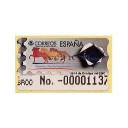 ESPAÑA. 37S. España 2000. Etiq. control A (No.-) nueva