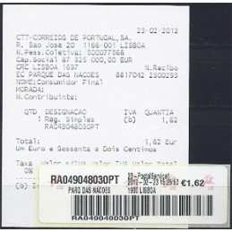 PORTUGAL (2012). Logo CTT - Quiosco postal 1. Sello nuevo + rec.