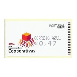 PORTUGAL (2012). Cooperativas - AMIEL negro. ATM nuevo (C. Azul)
