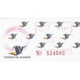 ECUADOR. Logotipo correos (4C). H053. Sello nuevo ($00.02)