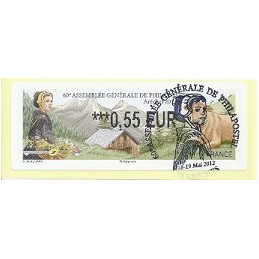 FRANCIA (2012). 60 Philapostel - Arêches. ATM (0,55), mat. P.D
