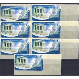 GRECIA (2004). Partenón (1) - violeta. ATMs nuevos (0,01-0,07)