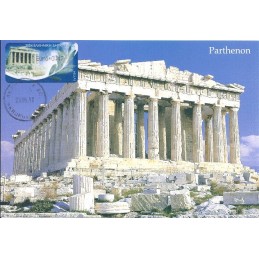 GRECIA (2004). Partenón (1) - negro. Tarjeta máxima (2012)