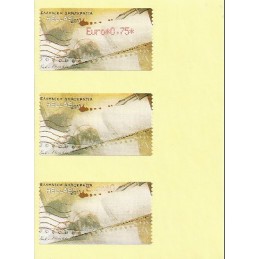 GRECIA (2011). Carta - rojo. ATM + etiqueta + parcial *
