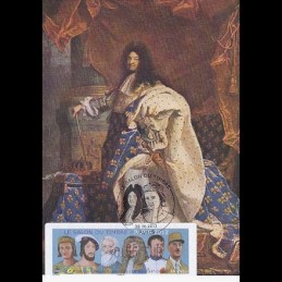 FRANCIA (2012).. Gobernantes. Tarjeta máxima (Louis XIV) ***